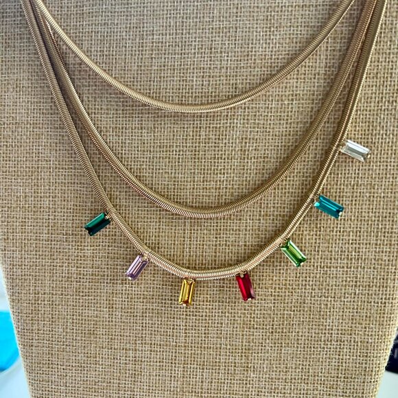 Park Lane Bejeweled Gold Necklace - Picture 3 of 3